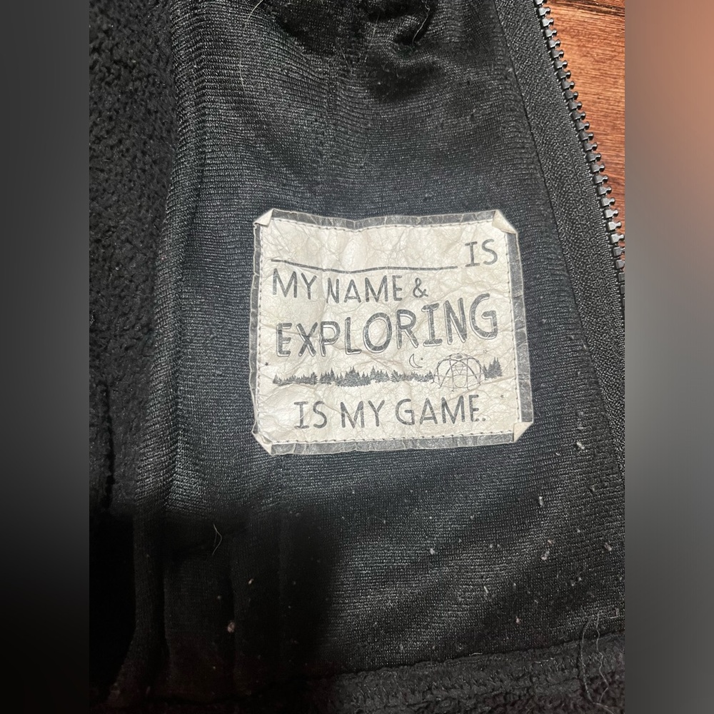 North Face Jacket Black Fleece Soft Zip Up Girls Small 7/8 MSRP $60 - Picture 5 of 5